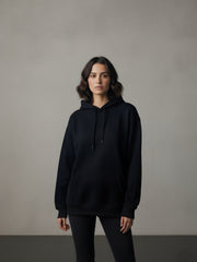 Black oversized quilted