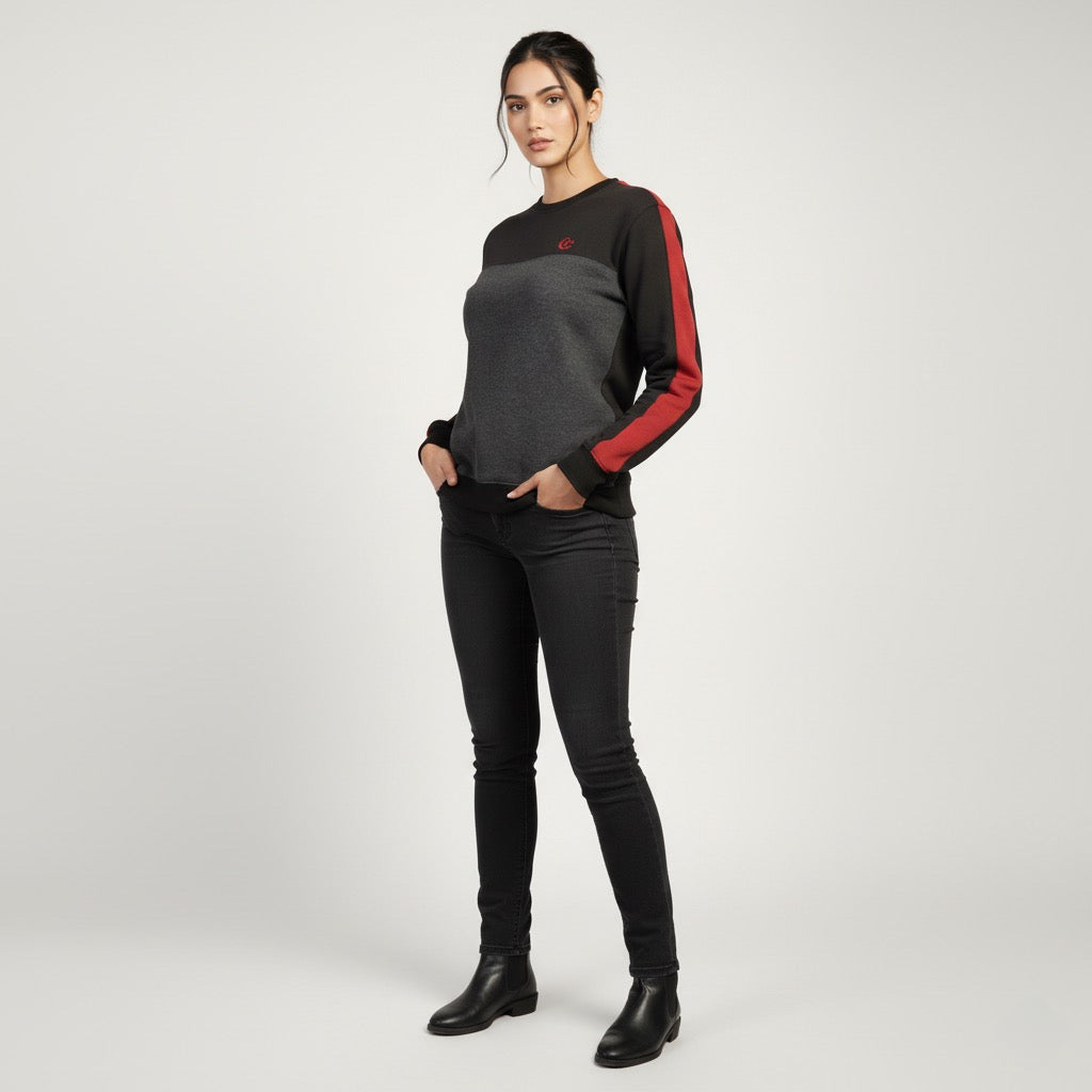 Red panel Sweatshirt