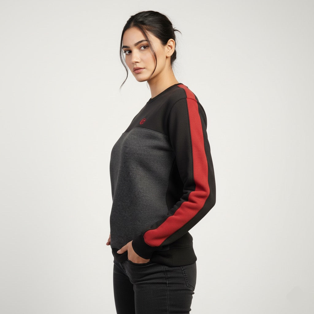Red panel Sweatshirt