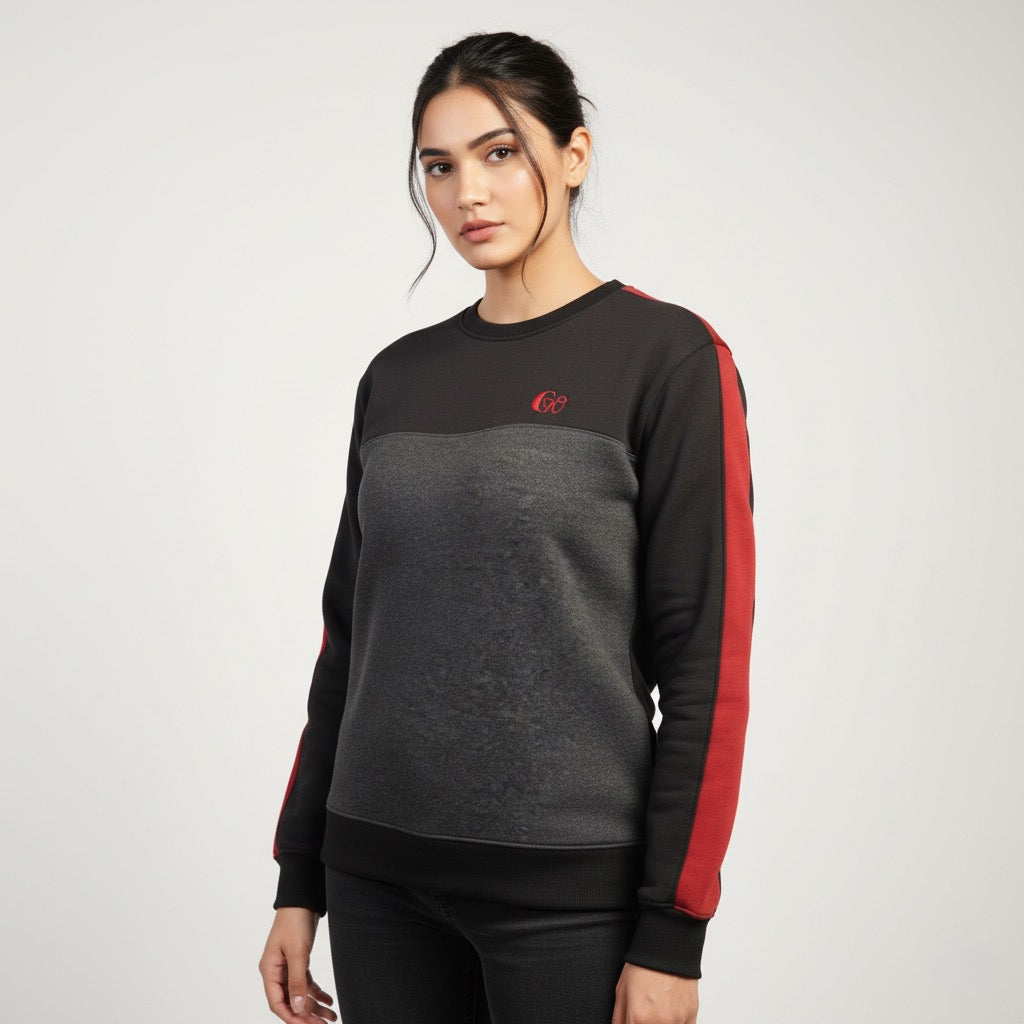 Red panel Sweatshirt